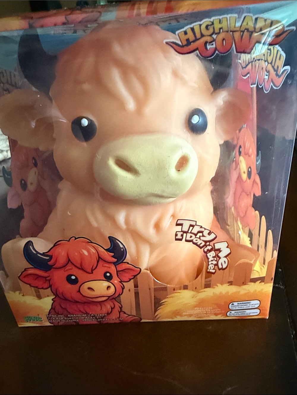 Highland Cow squishy Toy - Peach Kids Toy